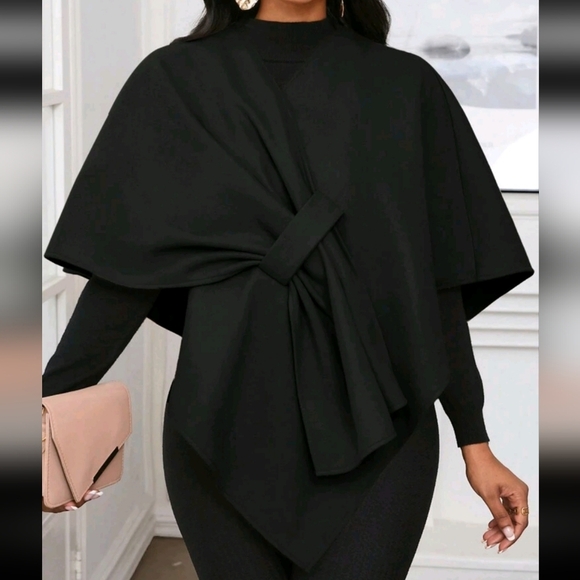 Jackets & Blazers - Women's Bow-Tie Waist Structured Shawl Jacket